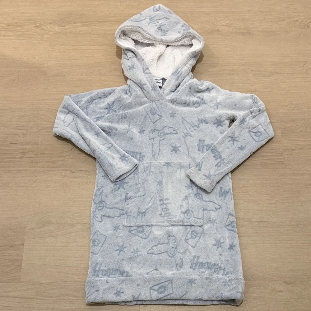 Warner Bros. Harry Potter Light Blue Plush Hooded Robe
